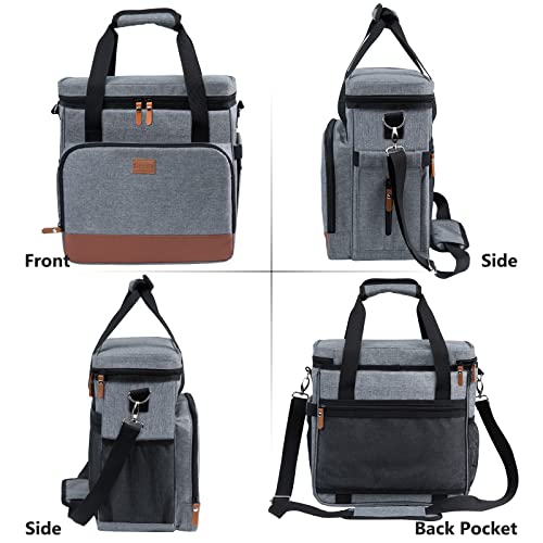 Coffee Maker Travel Bag Compatible with Keurig K (Grey-Top Open / Fit for K-Mini)