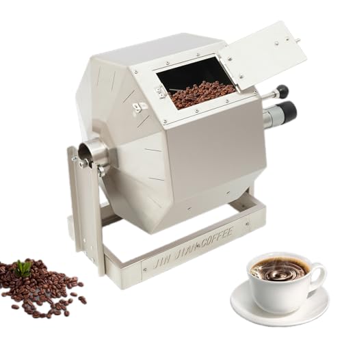 Coffee Bean Roaster Electric Coffee Roaster coffee Bean Baker Peanut Roasters Gas Burner Drum Type Stainless Steel for Home and Commercial Use (14.5L/3.83gal)