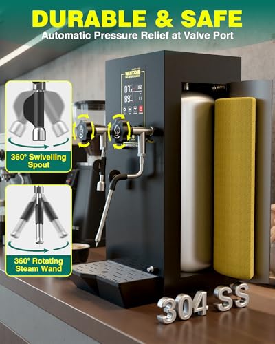 Commercial Milk Frother & Beverage Heater (Charcoal)