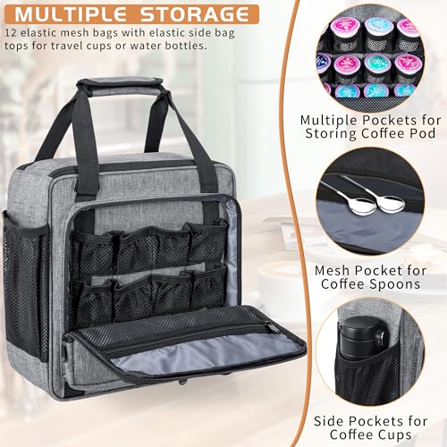 Coffee Maker Carrying Bag for Keurig K (Gray / For K-mini/K-mini Plus)