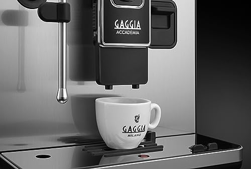 Accademia Luxury Italian Fully Automatic Espresso Machine with 19 Customized drink settings (Large / Brushed Stainless Steel)