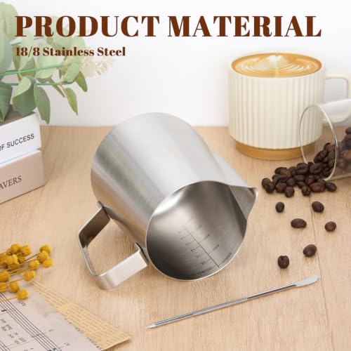 Milk Frothing Pitcher 20oz Frother Cup Barista Tools (Frosted / 20 Ounces)