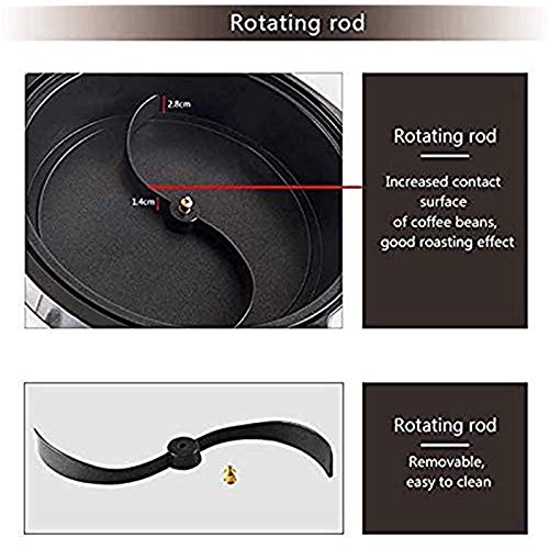 Home Coffee Roaster Machine Electric Coffee Bean Roasting Machine High Capacity Bevel Design with Temperature Adjustment for Baking Coffee