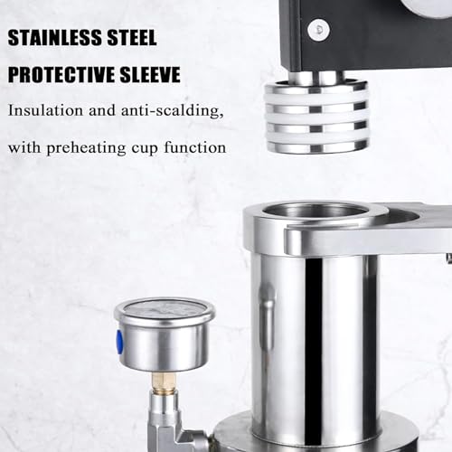 Manual Lever Espresso Maker with Oil Pressure Gauge