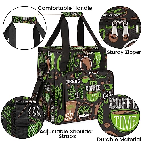 Coffee Maker Carring Bag Travel Carrying Storage Tote Bag Compatible (A11:Green Coffee)