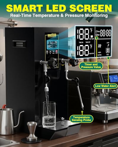 Commercial Milk Frother & Beverage Heater (Charcoal)