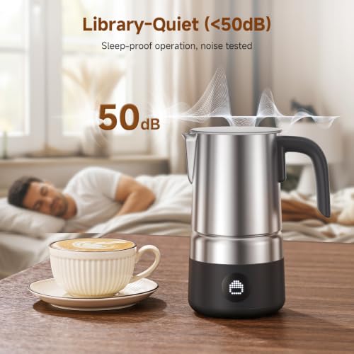 Electric Milk Frother and Steamer 8 (Stainless Steel)