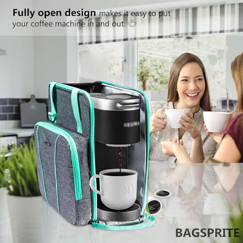 Travel Coffee Maker Bag for Keurig K (Blue-Grey / Fit for K-Slim)