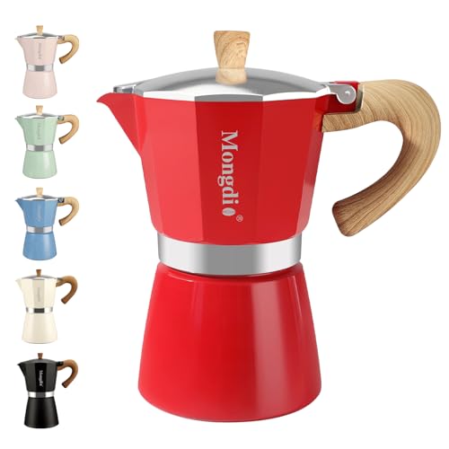 Moka Pot Stovetop Espresso Maker (Red / 6 cup)