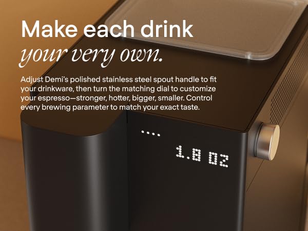 Demi Compact Fully Automatic Espresso Machine (Slate)