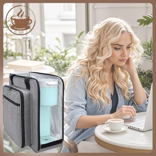 Carrying Coffee Maker Travel Bag Fit for Keurig K (Grey / Fit for K-Mini/K-Mini Plus/K-Express)