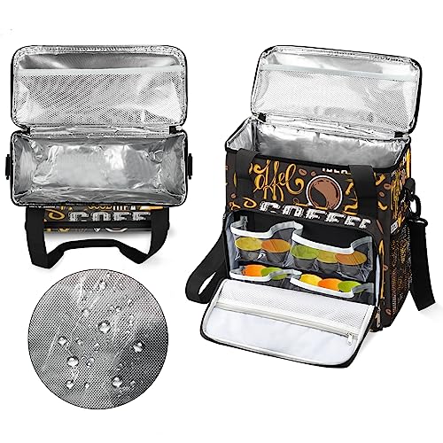 Coffee Maker Carring Bag Travel Carrying Storage Tote Bag Compatible (A08:Yellow Coffee)