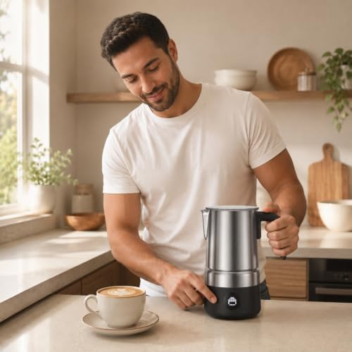 Electric Milk Frother and Steamer 8 (Stainless Steel)