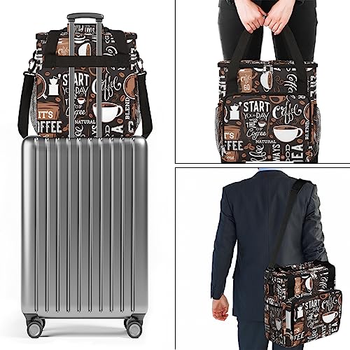 Coffee Maker Carring Bag Travel Carrying Storage Tote Bag Compatible (A02:Brown Coffee)