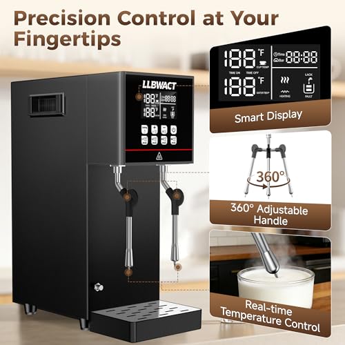 Dual Head Commercial Steam Milk Frother (Dual Steam Wands / Dual-Head)