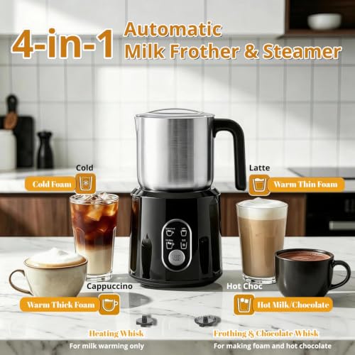 Detachable Milk Frother and Steamer