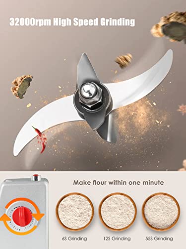 2500g Electric Grain Grinder Mill Safety Upgraded 3600W High (2500g Swing Type)