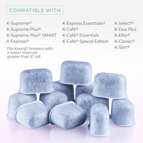 Water Filter Holder and 12 Water Filters for Keurig K (12 Filters and Tall Holder)