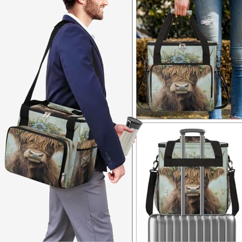 Alpine Cow Flower Coffee Maker Carring Bag Travel Carrying Storage Tote Bag Compatible with Keurig K (S009)