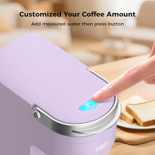 Compact Single Serve Coffee Maker Brewer for K Cup Pod (Light Violet)