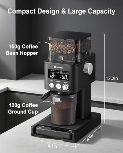 Conical Burr Coffee Grinder With Scale For Home Use