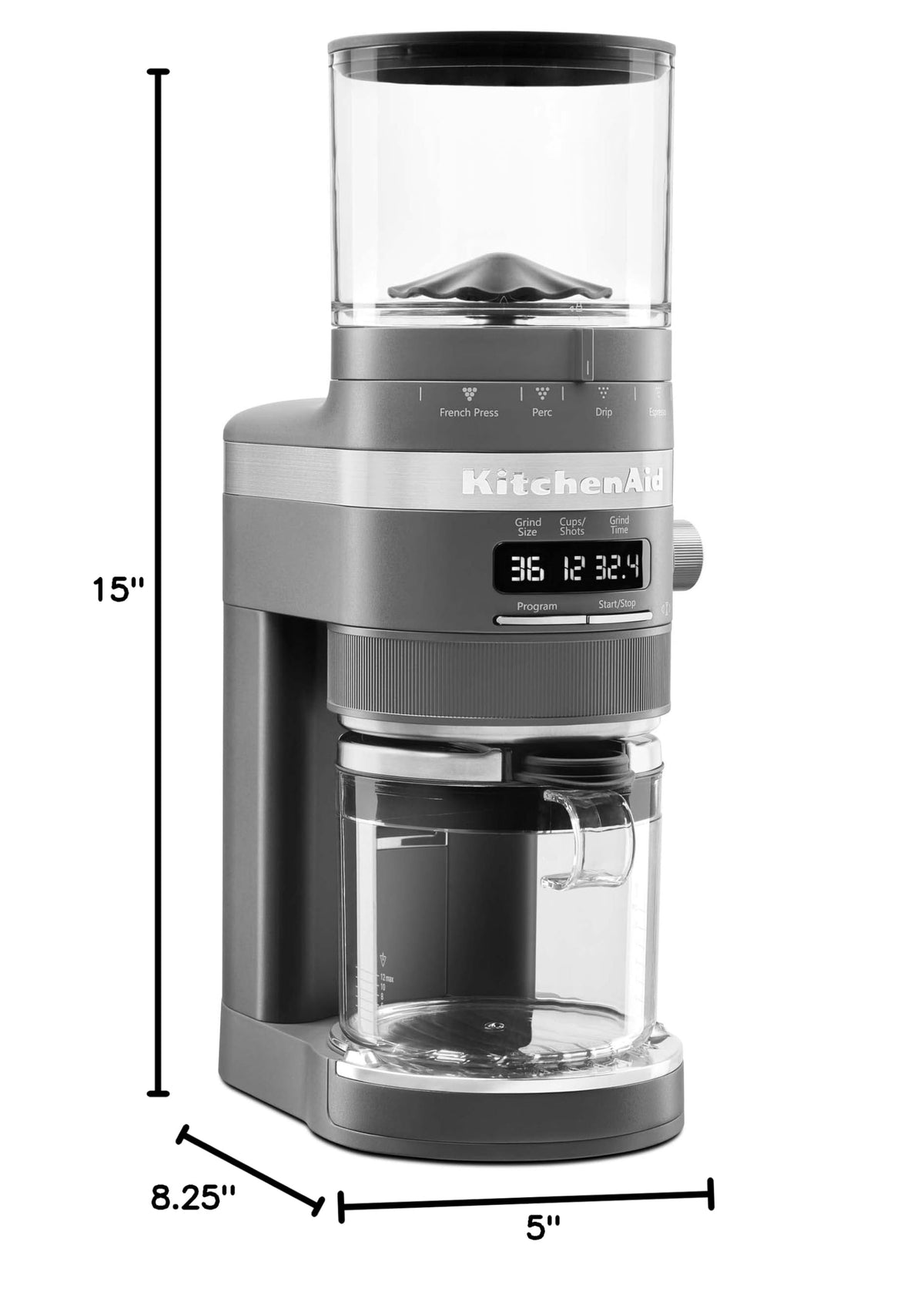 Burr Coffee Grinder (Charcoal Grey / 10 Ounce)