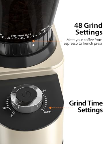 Aromaster Conical Burr Coffee Grinder (Beige)