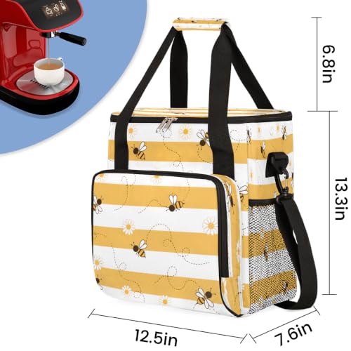 Maker Carring Bag Bee Cute Coffee Travel Carrying Storage Tote Bag (Print 9)