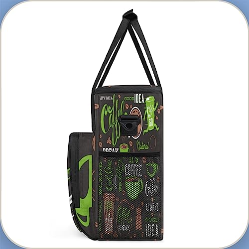 Coffee Maker Carring Bag Travel Carrying Storage Tote Bag Compatible (A11:Green Coffee)