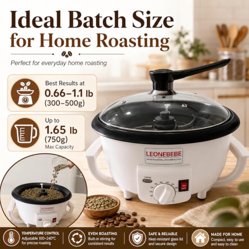 Electric Coffee Roaster Machine for Home Use (Without Timer)