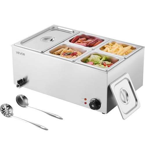 24QT Commercial Food Warmer (1x1/3Pan and 4x1/6Pan ;24QT)