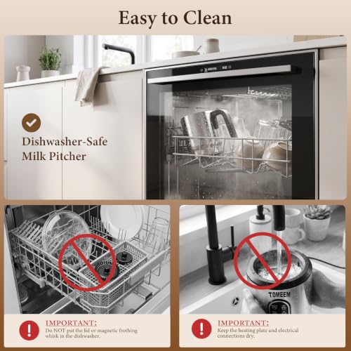 4-in-1 Electric Milk Frother and Steamer for Hot & Cold Foam (Silver+Black Mat)
