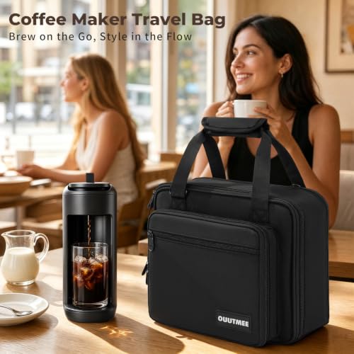 Coffee Maker Carrying Bag Compatible with Keurig K (Black / For K-mini Mate)