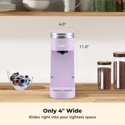Compact Single Serve Coffee Maker Brewer for K Cup Pod (Light Violet)