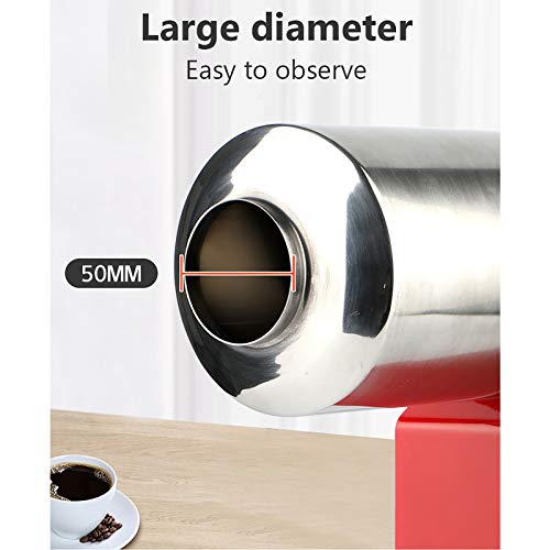 Coffee Roaster Machine Home Use Hot Air Coffee Bean Roaster Electric Nuts Bean Baking Machine Household Grain Drying Roasting Machine Drum Type Gas Stove Heating (110v Gasherd)