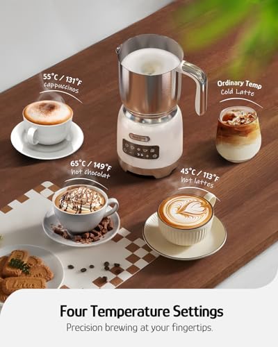 Milk Frother Steamer (Pearl White)