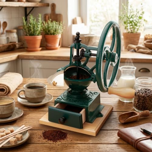 Manual Burr Coffee Grinder (Green)
