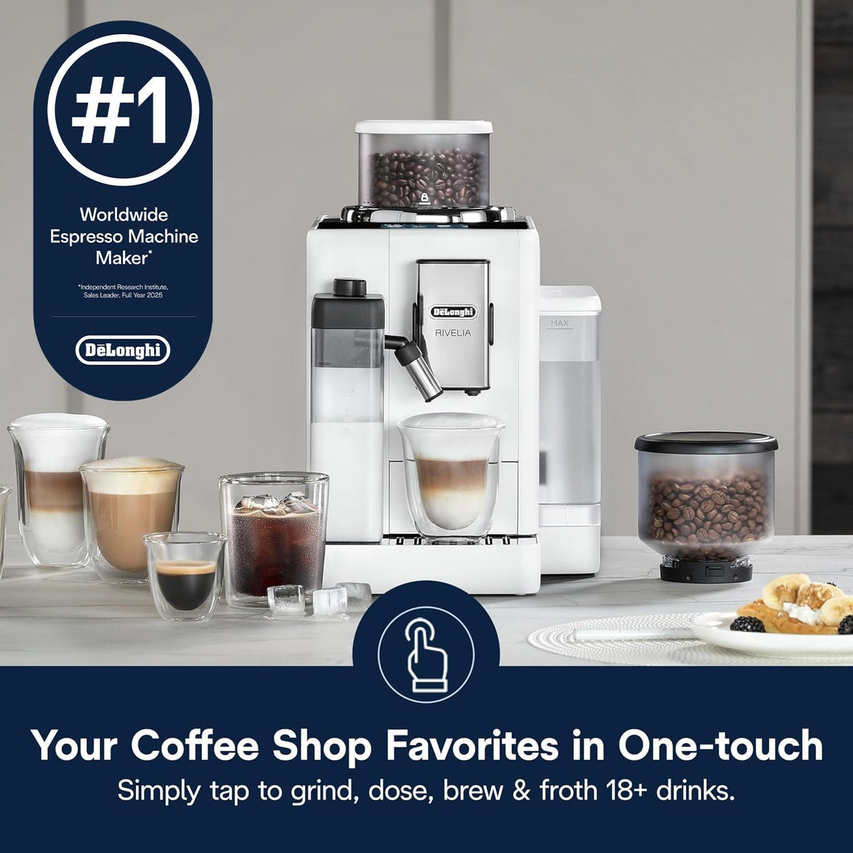 Rivelia Automatic Espresso Machine (White)