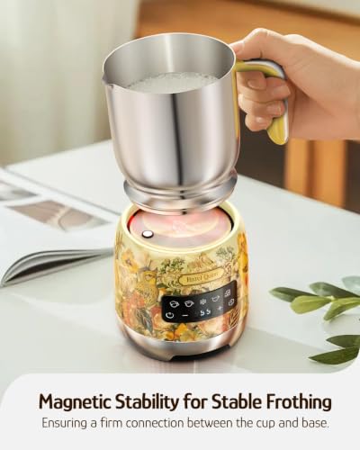 Electric Milk Frother & Steamer (Floral Printed)