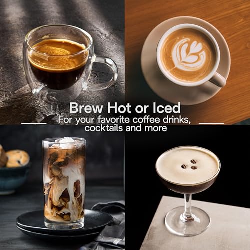 Dinamica Plus Connected Espresso & Coffee Machine with Automatic Milk Frother (Titanium)
