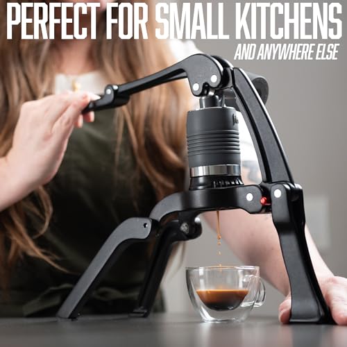 2GO: Portable, Collapsible Lever Espresso Machine for 9BAR Espresso Anywhere (Grounds Model) ("Grounds" Model)