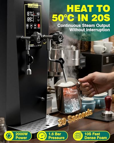 Commercial Milk Frother & Beverage Warmer (Black)