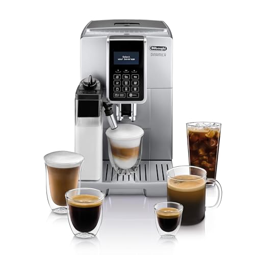Dinamica LatteCrema Espresso Machine with Automatic Milk Frother for Latte (Silver)