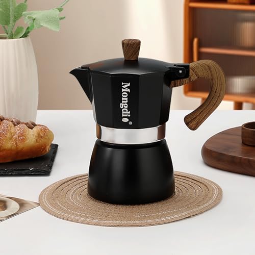 Stovetop Espresso Maker Moka Pot (Black / 6 cup)