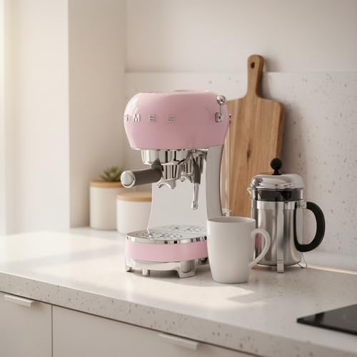 Manual Espresso Machine with Steam Wand (13" / Pink)