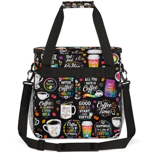 Maker Carring Bag Coffee Coffee Travel Carrying Storage Tote Bag (Print 3)