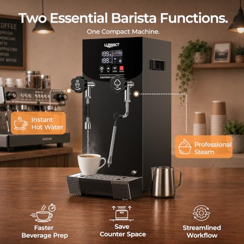 Commercial Steam Milk Frother with Instant Hot Water Tap (Steam + Hot Water)