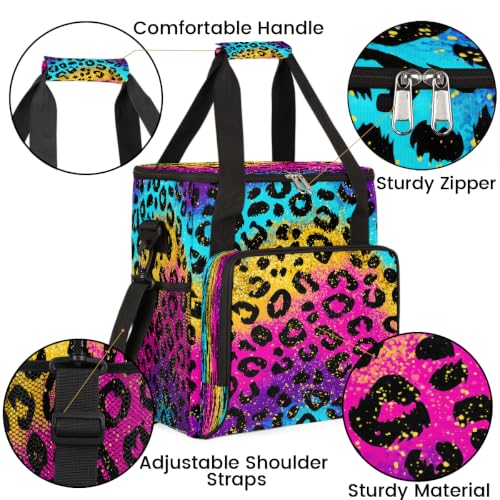 Maker Carring Bag Leopard Coffee Travel Carrying Storage Tote Bag (Print 28)