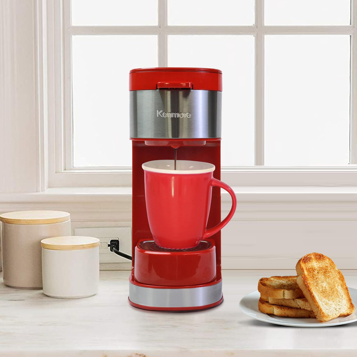 Kenmore Single Serve Coffee Maker (Red / Single Cup)