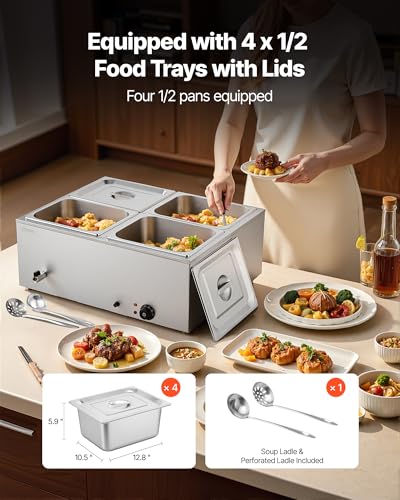 Commercial Food Warmer (4x1/2Pan;48QT)